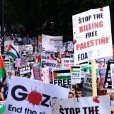 Ten of thousands of people hit London's streets in protest against attack on Gaza