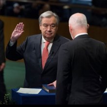  S-AZ-Antonio-Guterres - Taking oath of office, António Guterres pledges to work for peace, development and a reformed United Nations