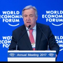  Davos - At Davos forum, UN chief Guterres calls businesses ‘best allies’ to curb climate change, poverty