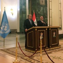  S-AZ-Antonio-Guterres - In Baghdad, UN chief Guterres pledges solidarity with Iraqi government and people